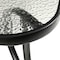 Flash Furniture Tory 35in. x 59in. Rect Patio Table w/Tempered Glass Top w/Umbrella Hole and Steel Tube Frame, Blk TLH-SC-094L-BLK-GG - alternate 5